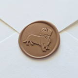 Doxie- Mocha -  Hand-crafted Wax Seals- Set of 25 Wax Seals