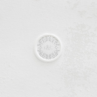 Gray Botanical Monogram Wax Seals | Set of 50 Wax Seals