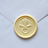 Customizable Color Baby Pacifier Self-adhesive Wax Seals, Set of 5 Wax Seals