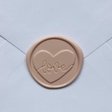 Customizable Color Love Heart Self-adhesive Wax Seals, Set of 5 Wax Seals