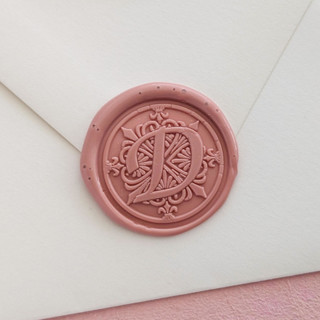 Initial Monogram Wax Seal - Letter D (set of 10) - Customizable color Wax Seals