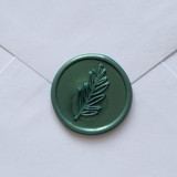 Customizable Color Leafy Branch Self-Adhesive Wax Seals, Set of 5 Wax Seals