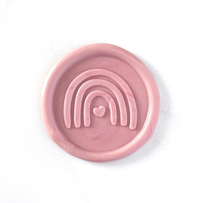 Rainbow Wax Seal in Dusty Rose Pack of 10 Wax Seals by Abby Choi | Minted