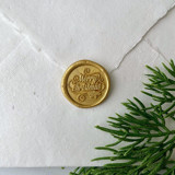 Merry Christmas Gold Wax Seal - set of 10 Wax Seals