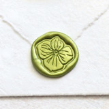 Hydrangea Petal -Hand-crafted Wax Seals - Customizable Color- Set of 25 Wax Seals
