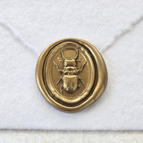 Steampunk Beetle- Customizable Color- Set of 25 Hand-crafted Wax Seals Wax Seals