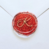 Glitter Script Monogram- Customizable- Set of 25 Hand-crafted Red Wax Seals Wax Seals