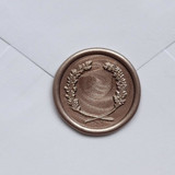 Customizable Color Laurel Wreath Self-adhesive Wax Seals, Set of 5 Wax Seals
