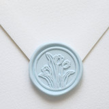 Customizable Color Tulips Self-adhesive Wax Seals, Set of 5 Wax Seals