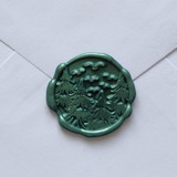 Customizable Color Evergreen Trees Self-adhesive Wax Seals, Set of 5 Wax Seals