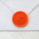 Birds of Paradise- Orange- Set of 25 Hand-crafted Wax Seals Wax Seals