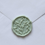 Customizable Color Vine Leaves Self-Adhesive Wax Seals, Set of 5 Wax Seals
