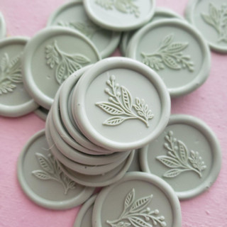Eucalyptus Wedding Wax Seals (pack of 10) - customizable color Wax Seals