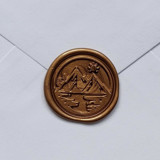 Customizable Color Sunrise Scenery Self-adhesive Wax Seals, Set of 5 Wax Seals