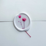 Pink Baby's Breath Wax Seal in White| Pack of 10 Wax Seals