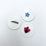 Pressed Flower White Wax Seal Assorted Flowers Set Of 6 Wax Seals