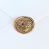 Heart Seashell- Customizable Color- Hand-Crafted Wax Seals- Set of 25 Wax Seals