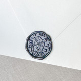 Black celebration wax seal sticker - Champagne toast | Set of 10 Wax Seals