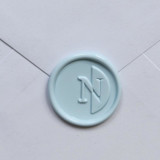 Customizable Color "N" Monogrammed Self-adhesive Wax Seals, Set of 5 Wax Seals