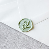 Sage Green Lily of the Valley 3D wax seal stickers | Set of 10 Wax Seals