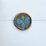 Blue Hydrangea Wax Seal in Gold | Pack of 10 Wax Seals