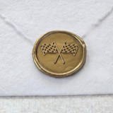 Racing Flags- Customizable Color- Set of 25 Hand-crafted Wax Seals Wax Seals
