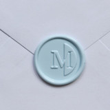 Customizable Color "M" Monogrammed Self-adhesive Wax Seals, Set of 5 Wax Seals