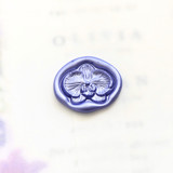 Cattleya Orchid -Hand-crafted Wax Seals - Customizable Color- Set of 25 Wax Seals