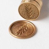 Custom Botanical Wax Seals, Leaf Motif | Set of 10 Wax Seals