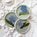 Blue Forget Me Nots Wax Seal in Celadon | Pack of 10 Wax Seals