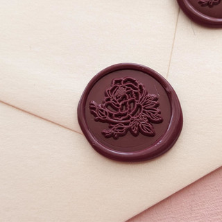 Floral Peony Wax Seals (set of 10) - Customizable color Wax Seals