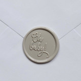Customizable Color Oh Baby! Self-adhesive Wax Seals, Set of 5 Wax Seals