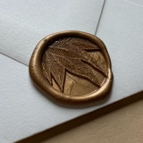 Shady Palm Leaves in Antique Gold Pack of 10 Wax Seals