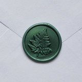 Customizable Color Fern Self-adhesive Wax Seals, Set of 5 Wax Seals