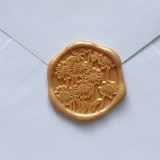 Customizable Color Daisy Mums Self-adhesive Wax Seals, Set of 5 Wax Seals