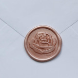 Customizable Color Full Rose Self-adhesive Wax Seals, Set of 5 Wax Seals
