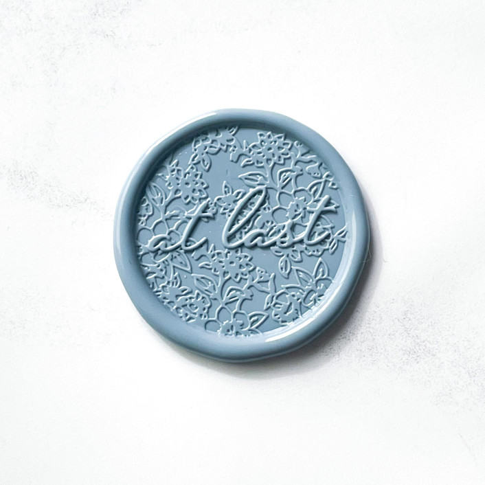 At Last in Dusty Blue, Pack of 10 Wax Seals by Abby Choi | Minted