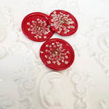 Queen Anne's Lace Wax Seal in Red | Pack of 10 Wax Seals