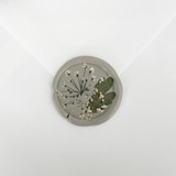 Queen Anne's Lace and Leaf in Linen Wax Seals | Pack of 10 Wax Seals