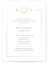 Foil-Pressed Mitzvah Invitations