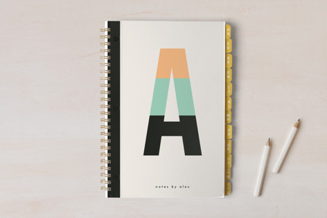 Initial Color Block Journals and Planners