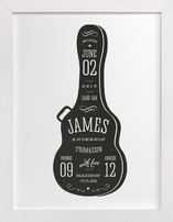 Gig Info Guitar Case Nursery Art Prints