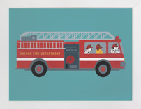 Firefighter Dogs Nursery Art Prints