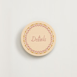 Flower Border Round RSVP Novelty Enclosure Cards