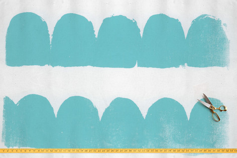 half moon print and pattern Fabric by Demi and Oli... | Minted