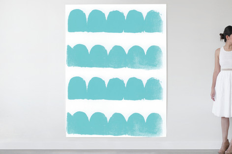 half moon print and pattern Fabric by Demi and Oli... | Minted