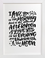 I Love You in the Morning Nursery Art Prints