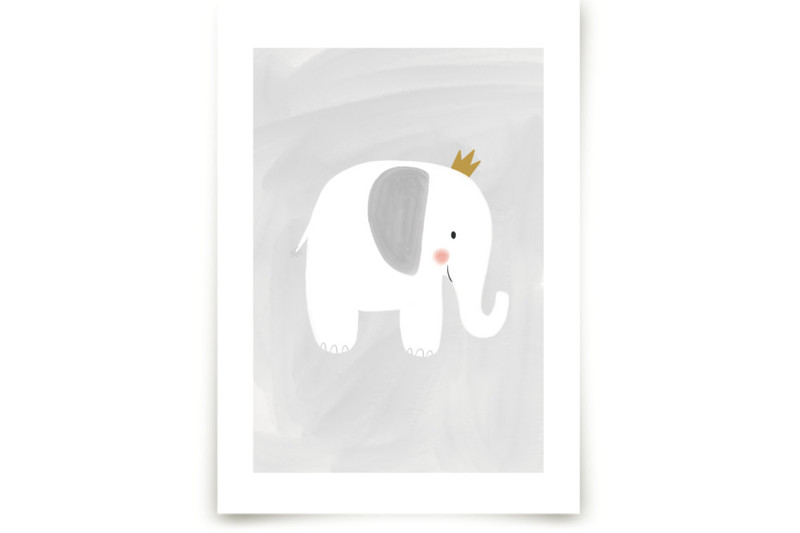 5x7 - Dream Big Elephant And Giraffe ...