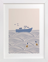 Lobster Boat & Buoy 2 Nursery Art Prints