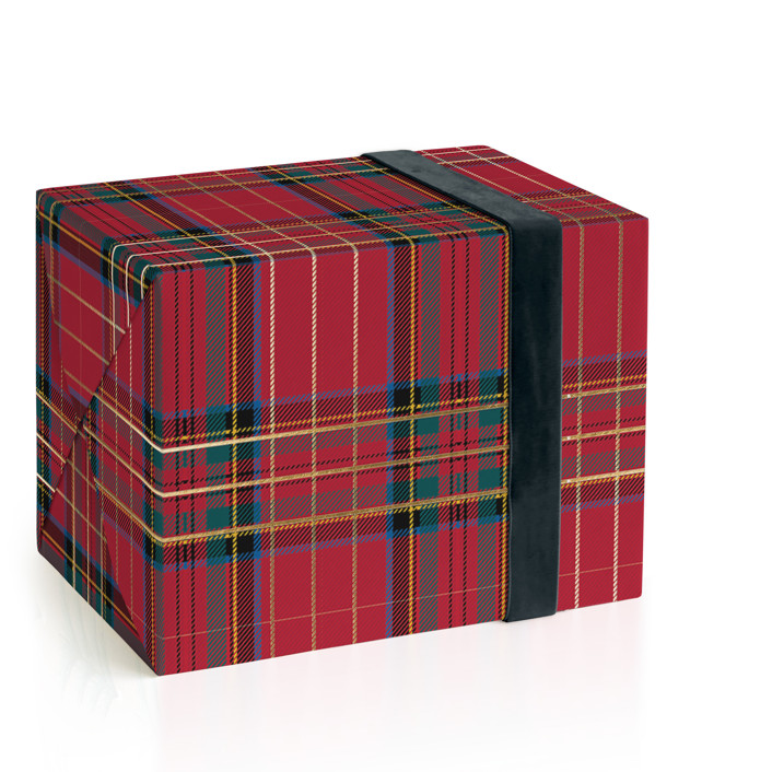 Festive tartan FoilPressed Wrapping Paper by Caitlin Considine Minted